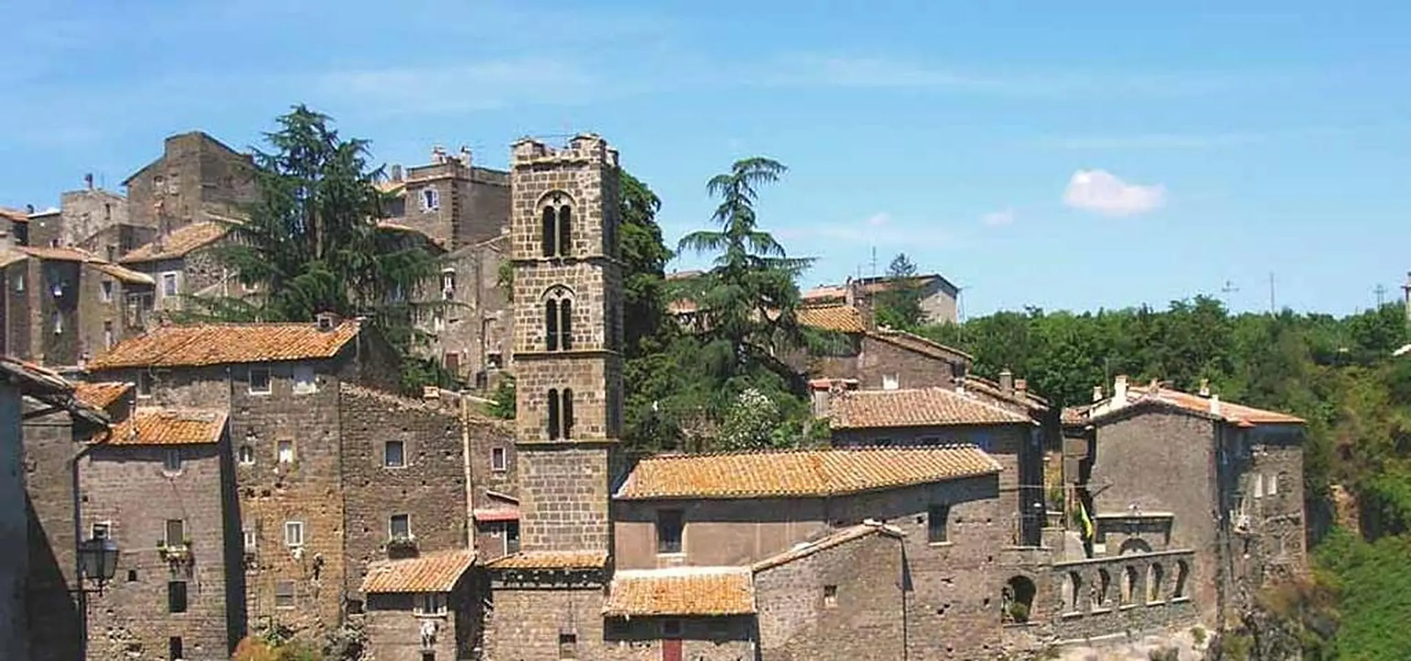 The medieval old town of Ronciglione with its bell tower