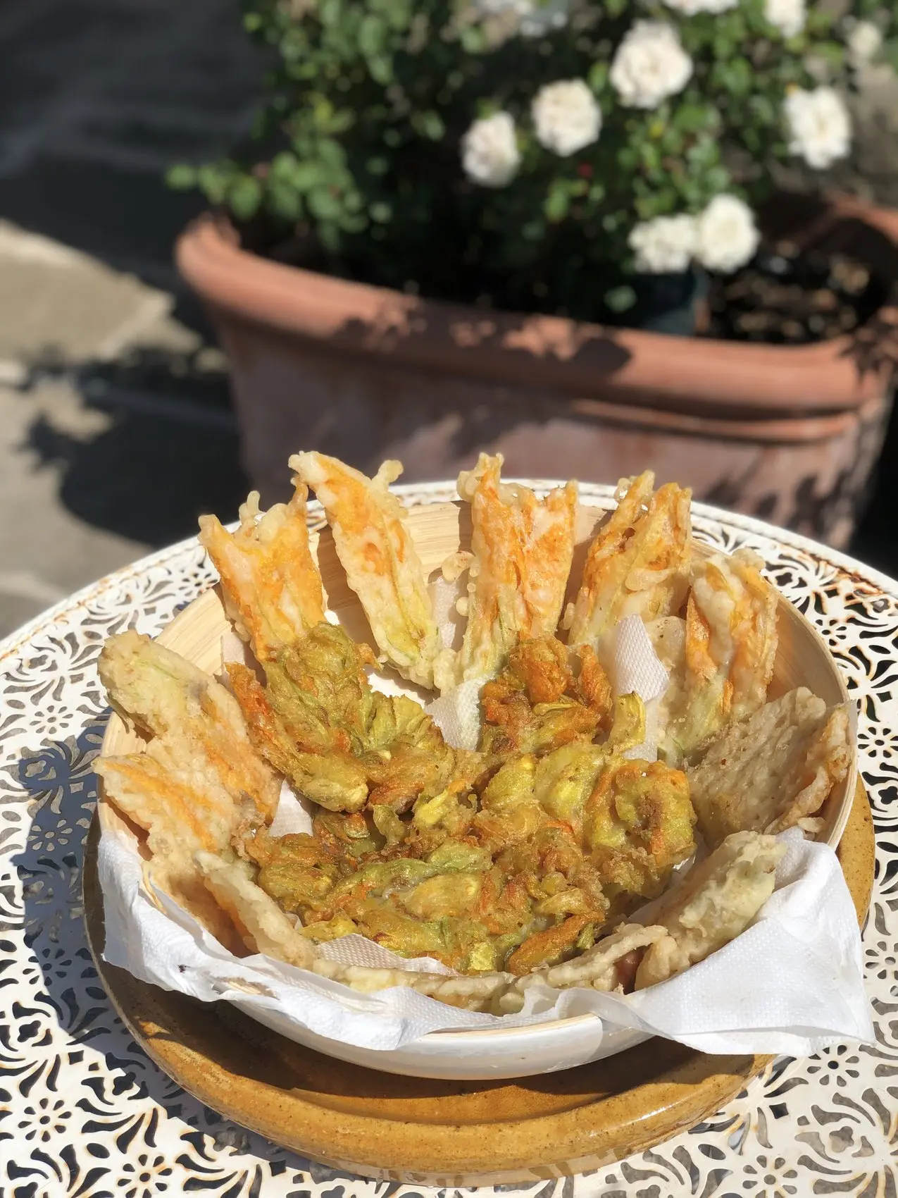 Fiori di zucca fritti